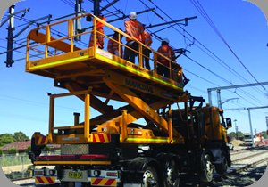 RRV EWP Scissor Lift rail equipment